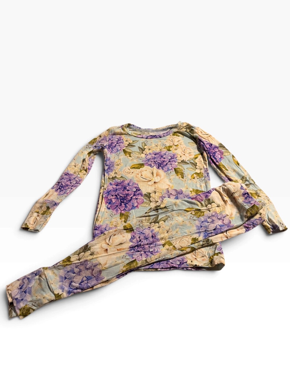 Bums & Roses hydrangea Flower Pajama set Size 2T